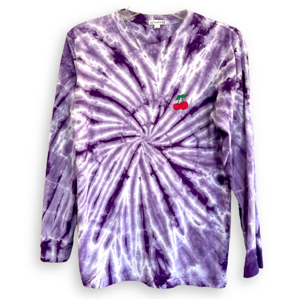 LUNACHIX Purple Tie-Dye Cherry Long Sleeve Shirt 💜🍒